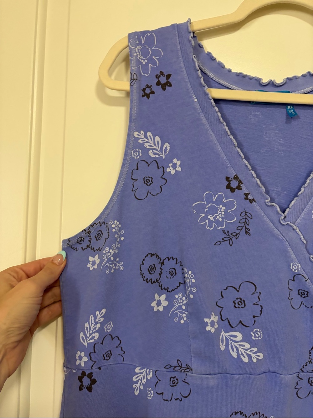 πππfresh produce Periwinkle Purple Floral Empire Waist Midi Dressππ«π - Picture 8 of 14